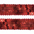 Тесьма с пайетками 3, шир. 20 мм/уп. 25+/-1 м, цвет красный - купить в Глазове. Цена: 778.19 руб.