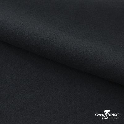 Трикотажное полотно "Капри" 100% полиэстр, 152см, 320 г/м2, чёрный, м - купить в Глазове. Цена 374 руб.
