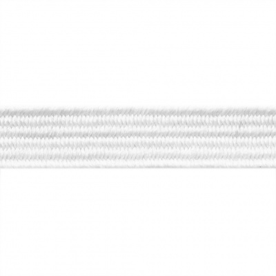 Резиновые нити с текстильным покрытием, шир. 6 мм ( упак.55 м/уп), цв.-белый - купить в Глазове. Цена: 210.75 руб.