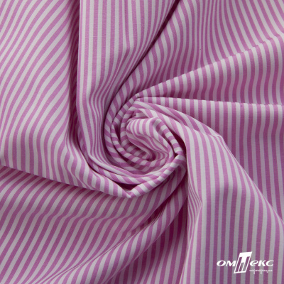Ткань сорочечная Полоска Кенди, 115 г/м2, 58% пэ,42% хл, шир.150 см, цв.1-розовый, (арт.110) - купить в Глазове. Цена 306.69 руб.