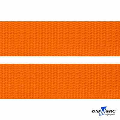 Оранжевый- цв.523 -Текстильная лента-стропа 550 гр/м2 ,100% пэ шир.25 мм (боб.50+/-1 м) - купить в Глазове. Цена: 405.80 руб.