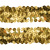 Тесьма с пайетками D16, шир. 30 мм/уп. 25+/-1 м, цвет золото - купить в Глазове. Цена: 1 087.39 руб.