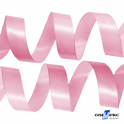 050-нежно-розовый Лента атласная упаковочная (В) 85+/-5гр/м2, шир.25 мм (1/2), 25+/-1 м - купить в Глазове. Цена: 53.96 руб.