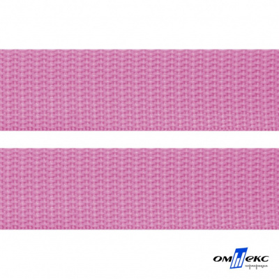 Розовый- цв.513-Текстильная лента-стропа 550 гр/м2 ,100% пэ шир.30 мм (боб.50+/-1 м) - купить в Глазове. Цена: 475.36 руб.