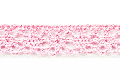 Тесьма кружевная 0621-1607, шир. 15 мм/уп. 20+/-1 м, цвет 096-розовый - купить в Глазове. Цена: 302.42 руб.