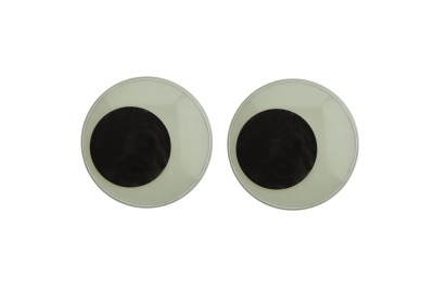 Глазки для игрушек, круглые, с бегающими зрачками, 40 мм/упак.20+/-2 шт, цв. -черно-белые - купить в Глазове. Цена: 158.73 руб.