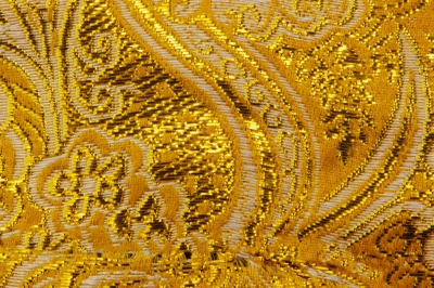 Ткань костюмная жаккард №12, 140 гр/м2, шир.150см, цвет жёлтый - купить в Глазове. Цена 383.29 руб.