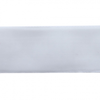 Лента бархатная нейлон, шир.25 мм, (упак. 45,7м), цв.01-белый - купить в Глазове. Цена: 981.09 руб.