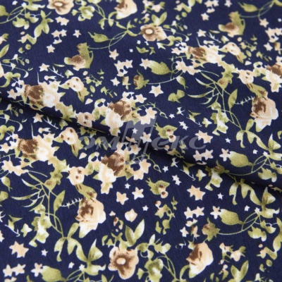 Плательная ткань "Фламенко" 1.1, 80 гр/м2, шир.150 см, принт растительный - купить в Глазове. Цена 241.49 руб.