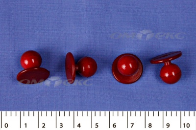 Пуговица поварская "Пукля", 10 мм, цвет красный - купить в Глазове. Цена: 2.28 руб.