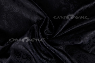 Ткань подкладочная жаккард Р14098, чёрный, 85 г/м2, шир. 150 см, 230T - купить в Глазове. Цена 168.15 руб.