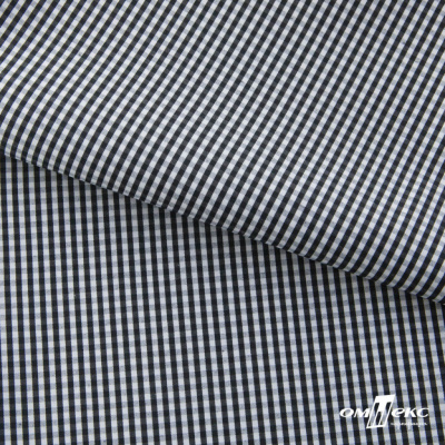Ткань сорочечная Клетка Виши, 115 г/м2, 58% пэ,42% хл, шир.150 см, цв.6-черный, (арт.111) - купить в Глазове. Цена 306.69 руб.