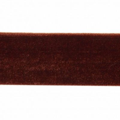 Лента бархатная нейлон, шир.25 мм, (упак. 45,7м), цв.120-шоколад - купить в Глазове. Цена: 981.09 руб.