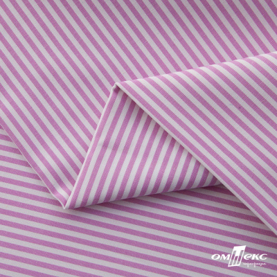 Ткань сорочечная Полоска Кенди, 115 г/м2, 58% пэ,42% хл, шир.150 см, цв.1-розовый, (арт.110) - купить в Глазове. Цена 309.82 руб.