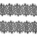 Кружево "Шантильи" HSS001, шир. 65 мм, цвет чёрный