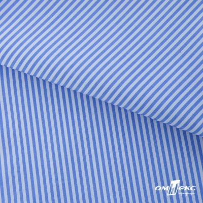 Ткань сорочечная Полоска Кенди, 115 г/м2, 58% пэ,42% хл, шир.150 см, цв.2-голубой, (арт.110) - купить в Глазове. Цена 309.82 руб.