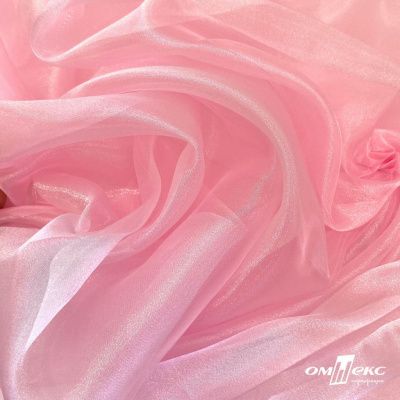Ткань органза, 100% полиэстр, 28г/м2, шир. 150 см, цв. #47 розовая пудра - купить в Глазове. Цена 86.24 руб.