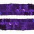 Тесьма с пайетками 12, шир. 20 мм/уп. 25+/-1 м, цвет фиолет - купить в Глазове. Цена: 778.19 руб.