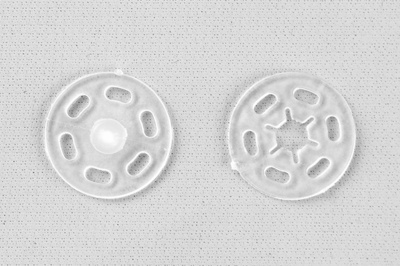 Кнопки пришивные пластиковые 15 мм, блистер 24шт, цв.-прозрачные - купить в Глазове. Цена: 68.79 руб.