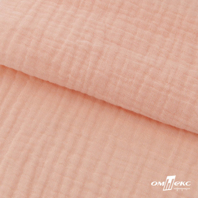 Ткань Муслин, 100% хлопок, 125 гр/м2, шир. 140 см #201 цв.(18)-розовый персик - купить в Глазове. Цена 464.97 руб.