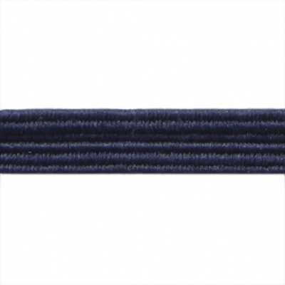 Резиновые нити с текстильным покрытием, шир. 6 мм ( упак.30 м/уп), цв.- 117-т.синий - купить в Глазове. Цена: 152.05 руб.