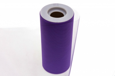 Фатин в шпульках 16-85, 10 гр/м2, шир. 15 см (в нам. 25+/-1 м), цвет фиолетовый - купить в Глазове. Цена: 100.69 руб.