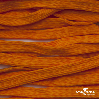 Шнур плетеный (плоский) d-12 мм, (уп.90+/-1м), 100% полиэстер, цв.267 - оранжевый - купить в Глазове. Цена: 8.62 руб.