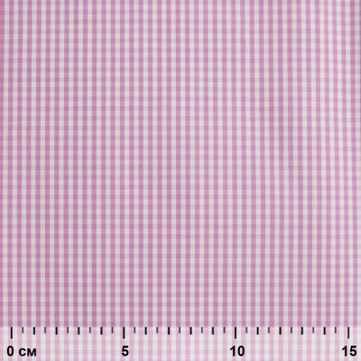 Ткань сорочечная Клетка Виши, 115 г/м2, 58% пэ,42% хл, шир.150 см, цв.1-розовый, (арт.111) - купить в Глазове. Цена 306.69 руб.