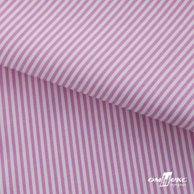 Ткань сорочечная Полоска Кенди, 115 г/м2, 58% пэ,42% хл, шир.150 см, цв.1-розовый, (арт.110) - купить в Глазове. Цена 309.82 руб.