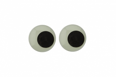 Глазки для игрушек, круглые, с бегающими зрачками, 15 мм/упак.50+/-2 шт, цв. -черно-белые - купить в Глазове. Цена: 46.92 руб.