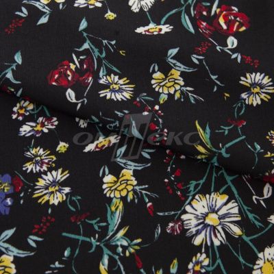 Плательная ткань "Фламенко" 6.2, 80 гр/м2, шир.150 см, принт растительный - купить в Глазове. Цена 239.03 руб.