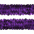 Тесьма с пайетками 12, шир. 30 мм/уп. 25+/-1 м, цвет фиолет - купить в Глазове. Цена: 1 098.48 руб.