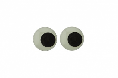 Глазки для игрушек, круглые, с бегающими зрачками, 8 мм/упак.50+/-2 шт, цв. -черно-белые - купить в Глазове. Цена: 15.88 руб.
