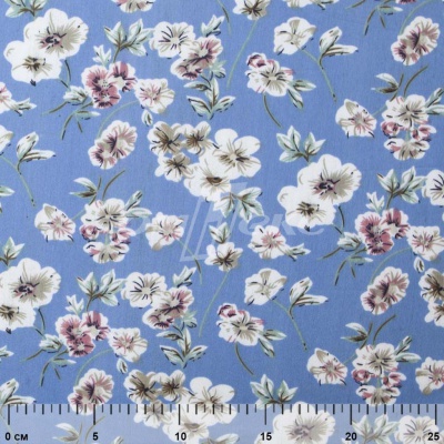 Плательная ткань "Фламенко" 12.1, 80 гр/м2, шир.150 см, принт растительный - купить в Глазове. Цена 241.49 руб.