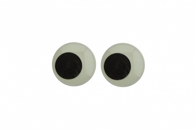 Глазки для игрушек, круглые, с бегающими зрачками, 12 мм/упак.50+/-2 шт, цв. -черно-белые - купить в Глазове. Цена: 38.32 руб.