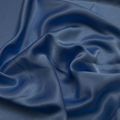 Поли креп-сатин 16-4132, 125 (+/-5) гр/м2, шир.150см, цвет голубой - купить в Глазове. Цена 155.57 руб.