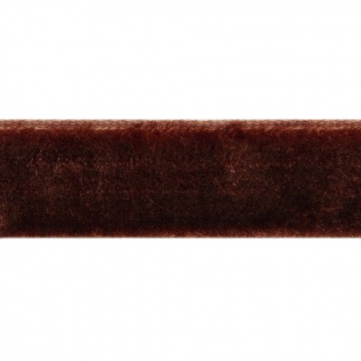 Лента бархатная нейлон, шир.12 мм, (упак. 45,7м), цв.120-шоколад - купить в Глазове. Цена: 392 руб.