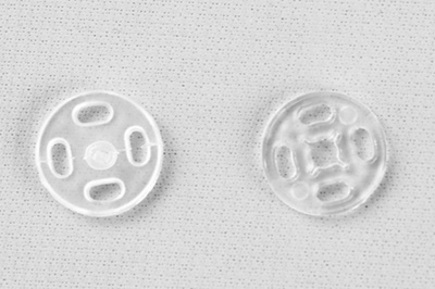 Кнопки пришивные пластиковые 11,5 мм, блистер 24шт, цв.-прозрачные - купить в Глазове. Цена: 59.44 руб.